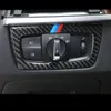 Botões de Interruptor de Farol de fibra de Carbono Decorativo Quadro Guarnição Guarnição Adesivo para BMW 3 4 Série 3GT F30 F31 F32 F34 316i Acessórios
