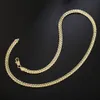 الجملة 18 كيلو الذهب الحقيقي مطلي 5 ملليمتر ثعبان سلسلة قلادة طول 50 سنتيمتر أزياء رجالية مجوهرات نوعية جيدة شحن مجاني 10 قطعة / الوحدة