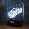 Sportwagenmodelle 3D Illusion Nachtlichter LED 7 Farbwechsel Schreibtischlampe Dekor #R21