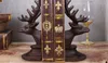 Pair of Cast Iron Deer Bookends Metal Book Ends Antique Room Desk Table Study Home Office Decor Rustic Crafts Antique Vintage Brow8069605