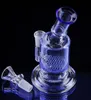 Nouveau design avec percolateur nid d'abeille perc deux fonctions verre bong pipe à eau cou plié bongs bubber 14.4mm joint