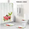 Free shipping 180x180cm Four Pieces Of Cushion Combination In Shower Curtain Bathroom Carpets