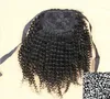 120g Kinky Curly Ponytail Hair Extenions Clip i obearbetat äkta brasilianskt hår Ponytail Afro Kinky Curly Natural Puff Free Delivery Ship