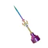 Titanium Nail Wax Carving Tool Purple Titanium Sword Shape Dabber with Titanium Carb Cap4217559