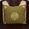 Merry Christmas Linen Cotton Cushion Cover Chinese Embroidery Lucky Decorative Cushions Sofa Chair Car Lumbar Support Cushion