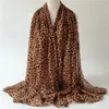 6pcs Pop Fashion Women Leopard Print Soft Shawl Muslin Scarf Wrap Long Balinese yarn 2colors