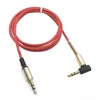 Aluminium Legering Auto Aux Cables 3.5mm Mannelijk naar Mannelijke Rechtse Hoek Auto Hulp Audio Kabel voor Telefoon MP3 Auto Stereo