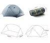 Tenda da campeggio per 2 persone 3F UL GEAR 210T 15D Tessuto in silicone a doppio strato leggero6799190