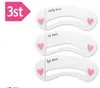 500set Sopracciglio Eyebrow Shaping Stencil Grooming Template Women Beauty Makeup Tools Easy Use