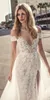 Muse By Berta 2018 Wedding Dresses Sexy Spaghetti Off Shoulder Lace Applique Bridal Gowns Summer Beach High Side Split Wedding Dress