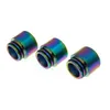 810 Anti-fried Oil SS Drip Tip with Filter Net Rainbow Color Stainless Steel Wide Bore Mouthpeice for 810 Thread Tank