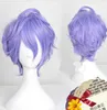 Online- Kasenkanesada The Sword Dance Krótkie Purpurowe Cosplay Wig Hair