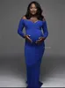 Coon Maternity Dresses Maternity Photography Props Women Long Maxi Dress  Gown V-Neck Pregnancy Dress Baby Shower Dress