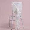 Pure Color Chiffon Seat Cover Practical Convenient Reusable Chair Covers Protector Slipcovers Hotel Banquet Home Wedding Decoration 18xm ff