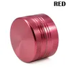 Alloy Herb Grinder Ny 2 Skiktdiameter 40mm Tobak Spice Crusher Rökning Grinder Multi Färger Röktillbehör 7Colors DHL HH7-1678