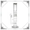 Nieuwe rechte bongglas waterleidingen met dubbele honingraat Perc en birdcage perc olie rigs bongs pipe heady water bongs