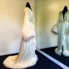 Witte namaakbont nachtgewaad badjassen bruiloft bruid bruidsmeisje gewaden kamerjas voor dames pyjama's nachtkleding pyjama's Custom7692858