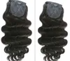 long high loose wave ponytail human hair women curly clip drawstring remy pony tails hairpieces jet black hairpiece extension 120g