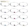 Mode 12 Farben Strass Kristall Armband Armreif Verstellbar Expandable Wire Armband Für Frauen DIY Liebe Schmuck Großhandel frei