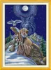 Conexión sagrada pinturas decorativas de águila y lobo, bordados hechos a mano en punto de cruz, conjuntos de costura contados, impresión en lienzo DMC 14CT / 11CT