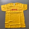 Été Nouvelle marque Paris Fashion Vetements Air Transport DHL T-shirts Femmes hommes Hommes à manches courtes Coton Tops Lettre jaune Tee9166819
