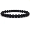 8mm Nieuwe Mode Natuurlijke Houten Steen Kralen Wortel Chakra Jewery Hip Hop Bead Armband Boeddha Woord Sieraden Voor Mannen Vrouwen Gift