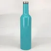 فراغ 750ML زجاجة النبيذ 7 ألوان غير القابل للصدأ قارورة جدار مزدوج معزول البيرة كؤوس النبيذ المياه السفر زجاجة أكواب الاطفال كأس OOA5872