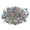 Fascini 50PCS stili misti all'ingrosso dei branelli della lega di cristallo multicolore per i gioielli Pandora europee braccialetti dei braccialetti delle ragazze delle donne regalo B006