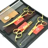 7.0 Polegada Meisha Japão 440c Pet Grooming Shears Kits com Pente Saco De Cabelo De Cão Em Linha Reta / Duas-Caídas Tesoura De Corte Emagrecimento Clippers HB0092