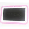 Billiga Kids Tablet PC 7 tums AllWinner A33 Quad Core 512 8GB Barntabletter Android 4.4 WiFi Stor högtalare + Silikonväska Julklapp