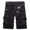 Summer Mens Cargo Army Green Coon Shorts Men Lose Multi-Papiełowe Homme Casual Bermuda Spoders