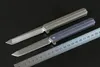 Promotion 2 Styles Flipper Folding Knife D2 Stone Wash Tanto Blade TC4 Titanium Alloy Handle Outdoor EDC Pocket Knives Tools