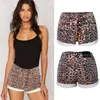 Pantaloncini leopardati caldi e selvaggi Lady US/Euro Fashion Vita alta Slim Leg Stretch da donna Denim Short Cowboy