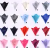 Fashion Chic Men's Formal Suits Plain Solid Satin Pocket Square Handkerchief Wedding Party Gentlemen Men Hanky Free Shipping