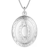 Partihandel Blandad Order 925 Sterling Silver Plated Frame Pendant Locket Halsband Fashion Party Smycken Födelsedaggåvor Kan öppna gratis frakt