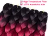 High Quality Kanekalon Hair 24Inch 100g/Pack Synthetic Jumbo Braids hair Ombre Crochet Braiding Hair Extensions African Hairstyle