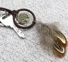 100pcs Vintage Mini Dreamcatcher Handmade Dream Catcher Net With Feather Decoration Ornament Diameter 3.5cm Craft Gift SN161