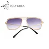 2021 Fashion Sunglasses Attitude Gold Frame Square Metal Vintage Style Outdoor Design Classical Model With Box