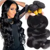 Najwyższej jakości Ludzkie włosy splot kolor 1B Ciało Fala 3 Wiązki 300g Wave Loose Water Curly Opcja Remy Weft Free DHL