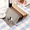 Lavável PVC mesa de jantar tapetes resistentes ao calor Placemats sustentáveis ​​Almofada reutilizável anti deslizamento Resturant Cozinha Placemats