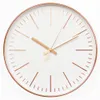 Wall Clocks Clock Modern Minimalist Round 12 Inch Rose Gold Plastic Mute Quartz Home Decorate Clocks1