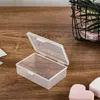 504 teile/los 9 cm x 6,5 cm x 3 cm Rechteckige Kunststoff Transparent Klar Lagerung Box Schmuck Container Fall Veranstalter karte fall LZ1833