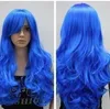 NOUVELLE belle perruque / perruques de cheveux synthétiques cosplay pour femmes longues et ondulées bleues