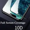 Nouveau Film de protection d'écran en verre trempé 10D pour iPhone 12 11 Pro Max XS XR 8 7 6s plus