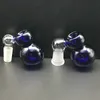 3 colores Cuencos de vidrio para cenizas Macho Hembra 10 mm 14 mm 18 mm Conjunto Bubbler Calabash Glass Ashcatcher Cuencos para vasos de vidrio Bongs Dab Rigs
