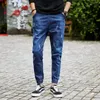 2018 Business Style Hommes Élastique Denim Sarouel Homme Designer Denim Harajuku Pleine Longueur Jogger Hommes Pantalon Plus La Taille M-8XL