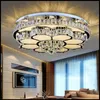 New round crystal Ceiling Lights Modern minimalist atmospheric living room LED ceiling lamp creative bedroom restaurant lighting