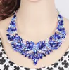 Fashion Big Crystal Statement Necklace Earrings set  Bridal Jewelry Sets for Brides Wedding Party Costume Jewellery Women