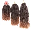 8-12INCK Curly Crochet Braids Värmebeständig syntetiska flätande hår Ombre hårförlängningar 60 strängar / pack