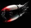 Bra fiske Lure Minnow Quality Professional Bait 11.3cm 13,7 g Swim Bait Jointed Bait Utrustad svart eller vit krok